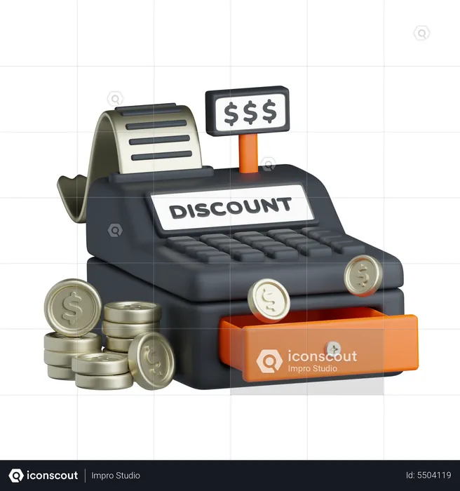 Cashier Machine  3D Icon