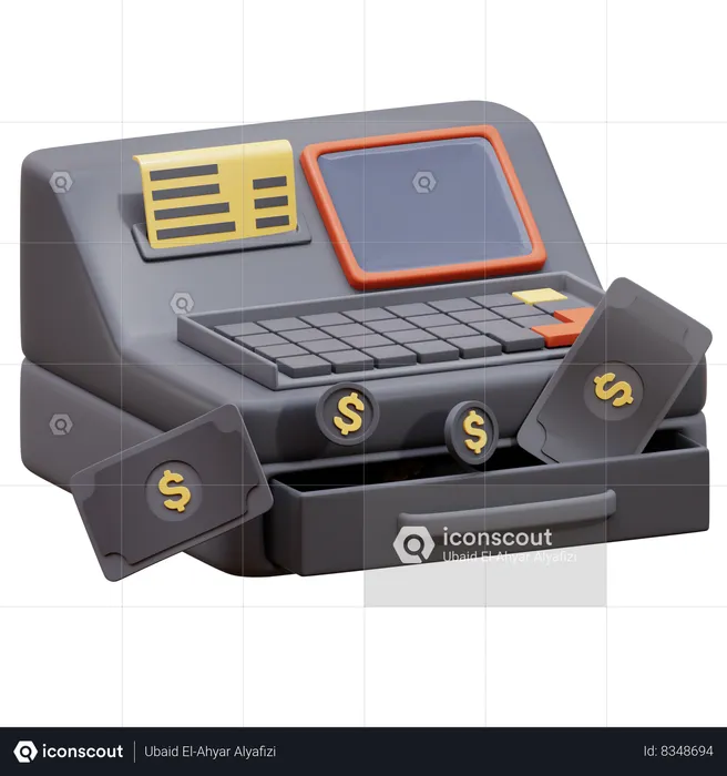 Cashier Machine  3D Icon