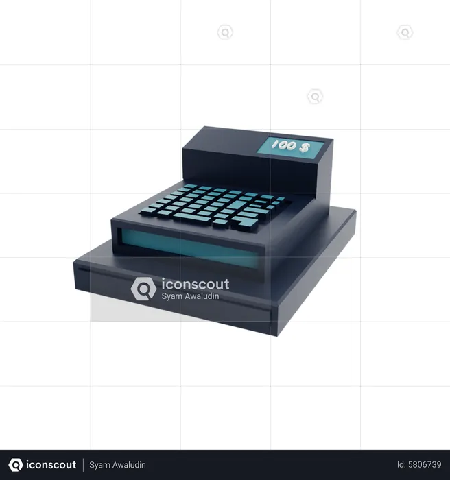 Cashier Machine  3D Icon