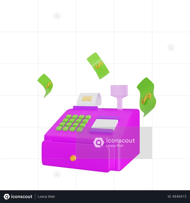 Cashier Machine  3D Icon