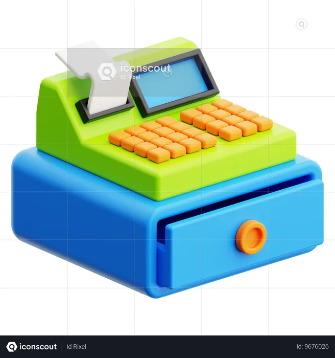 Cashier Machine  3D Icon