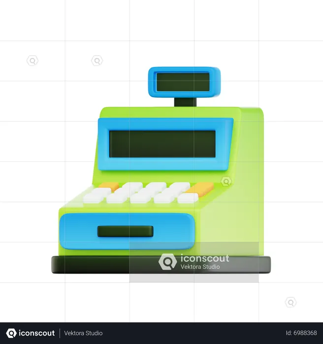 Cashier Machine  3D Icon