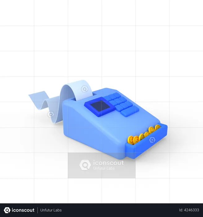 Cashier Machine  3D Illustration