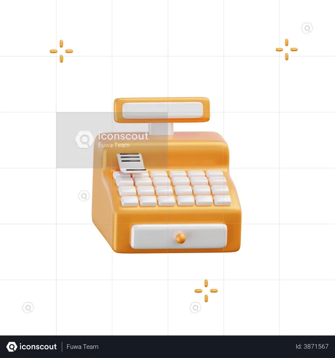 Cashier Machine  3D Illustration