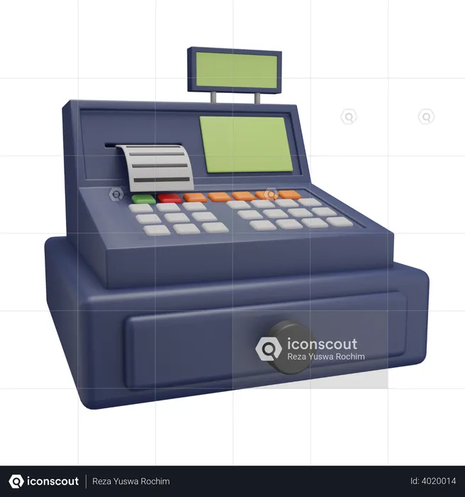 Cashier machine  3D Illustration
