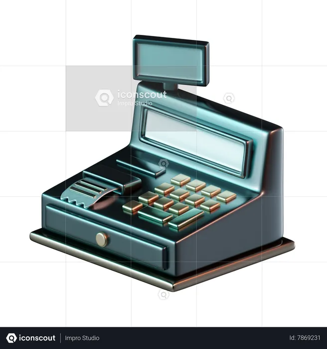 Cashier Machine  3D Icon