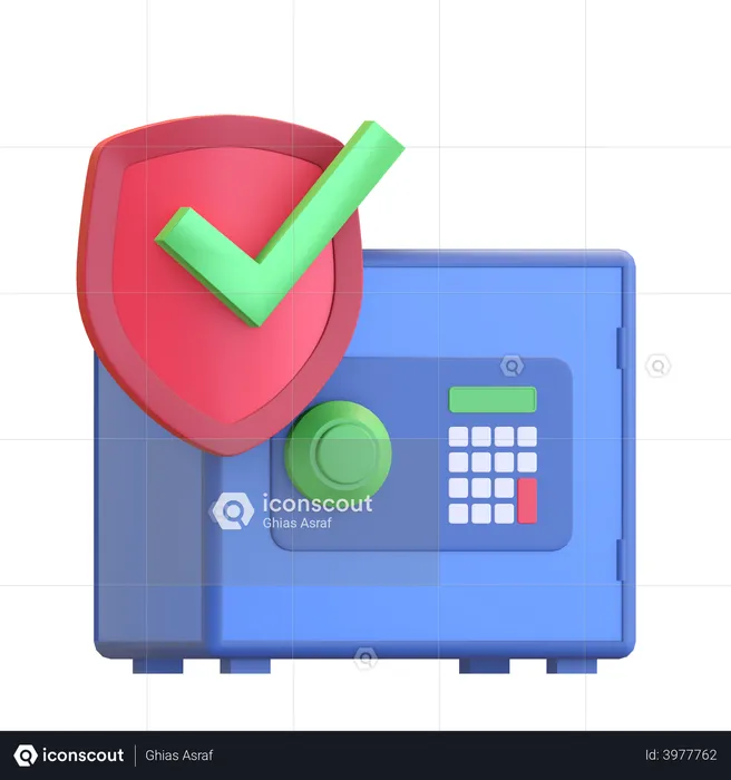 Assurance casier  3D Illustration