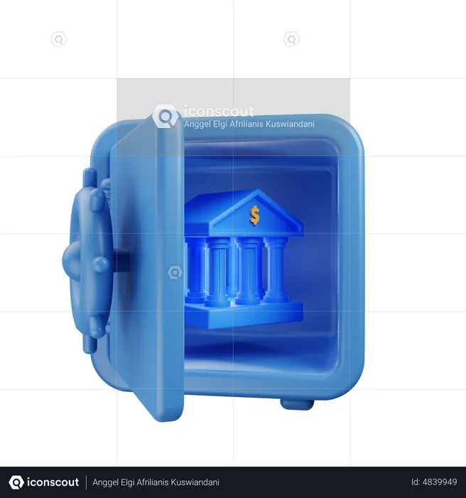 Casillero del banco  3D Icon