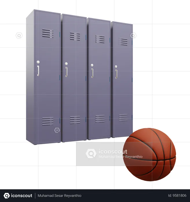 Casillero de baloncesto  3D Icon