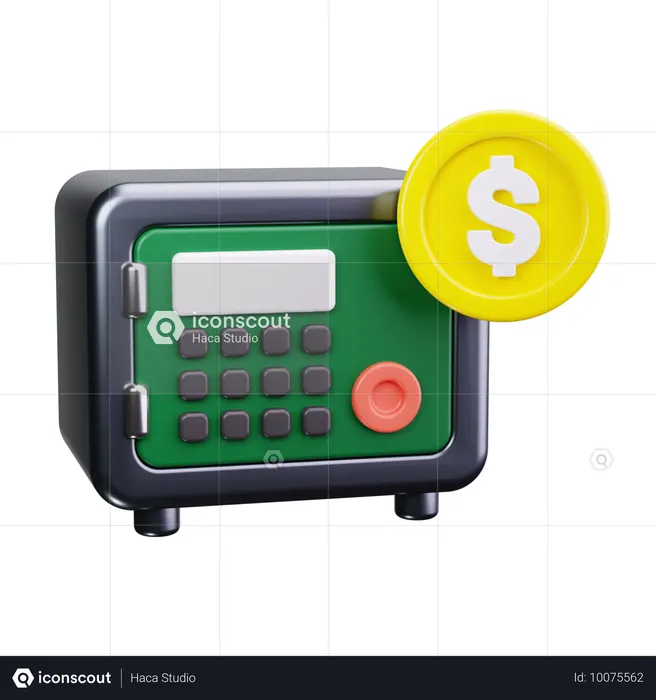 Casillero del banco  3D Icon