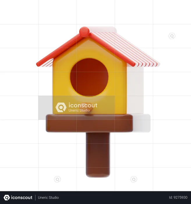 Casa de passarinho  3D Icon