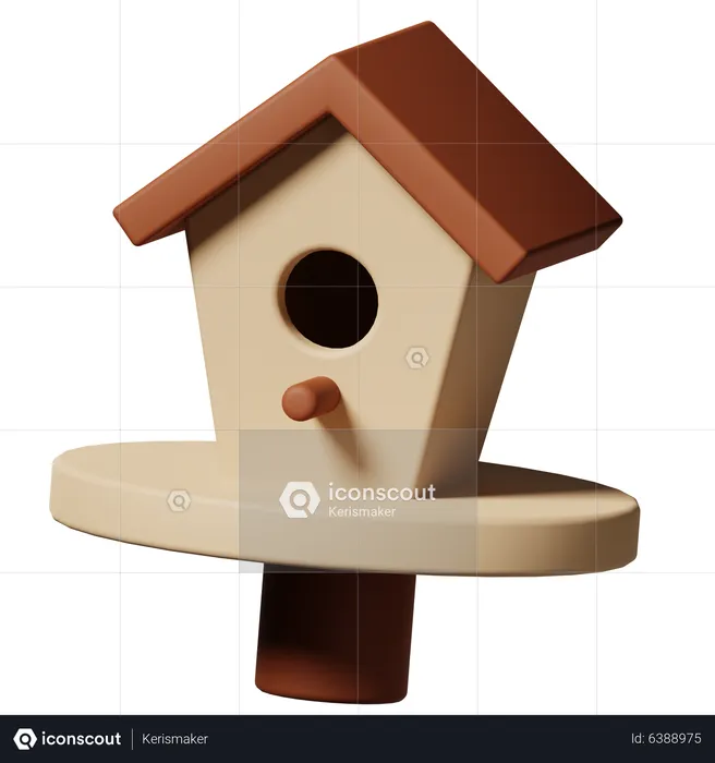 Casa dos pássaros  3D Icon