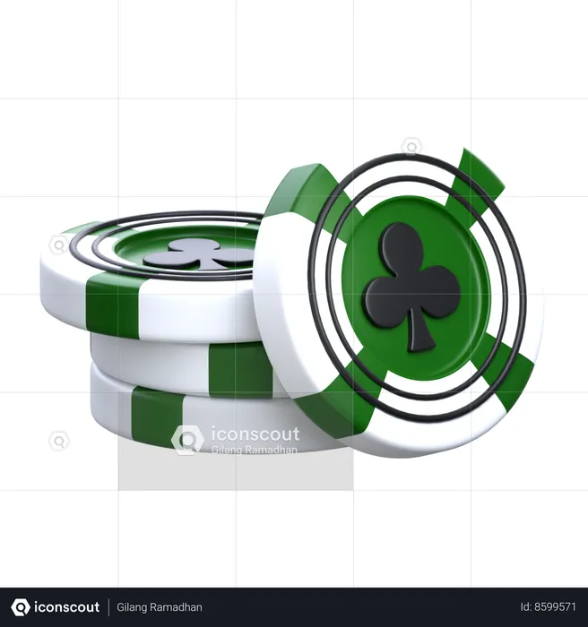 Club de jetons de casino  3D Icon