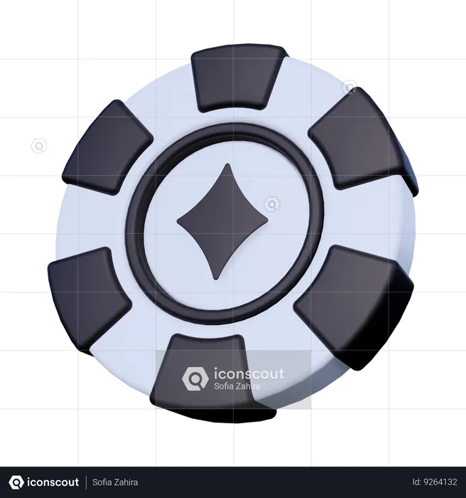 Casino Chip Diamond  3D Icon