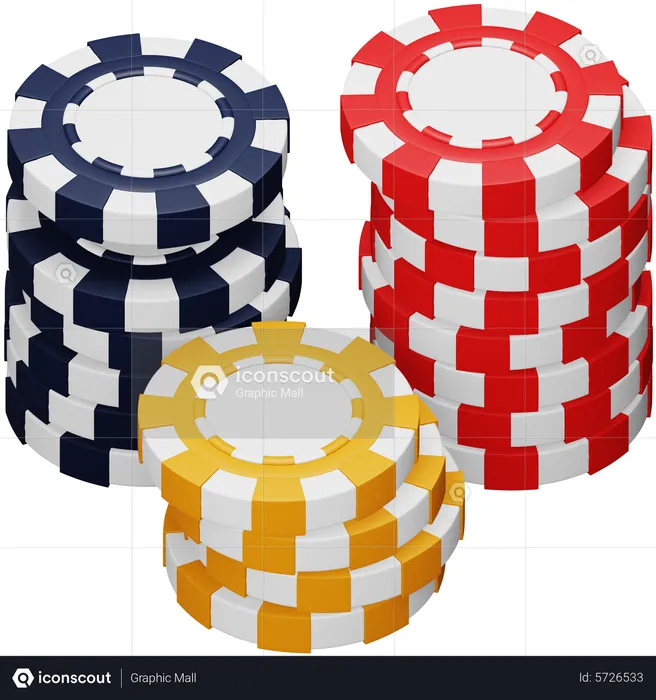 Casino Chips  3D Icon