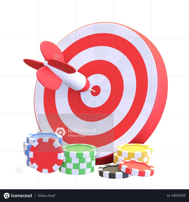 Casino Dart  3D Illustration