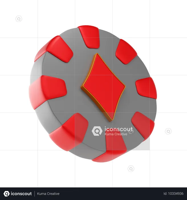 Casino Diamant Chip  3D Icon