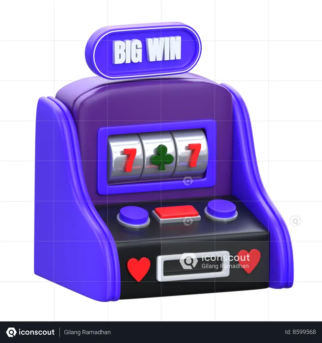 Casino Slot Machine  3D Icon