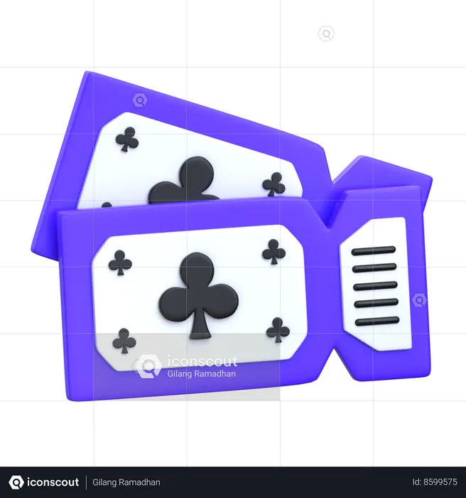 Casino Ticket  3D Icon