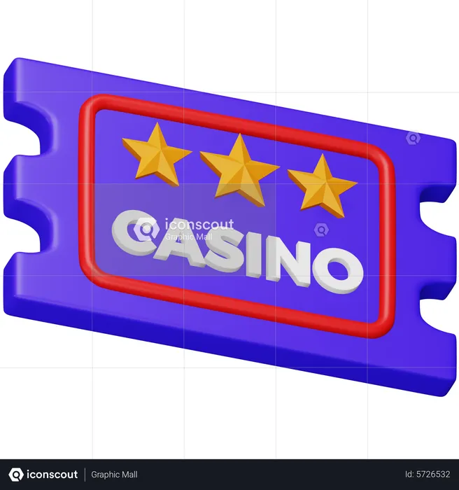 Casino Ticket  3D Icon