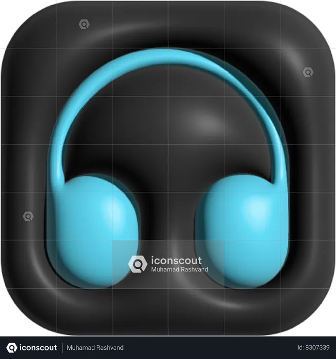 Casque de musique  3D Icon