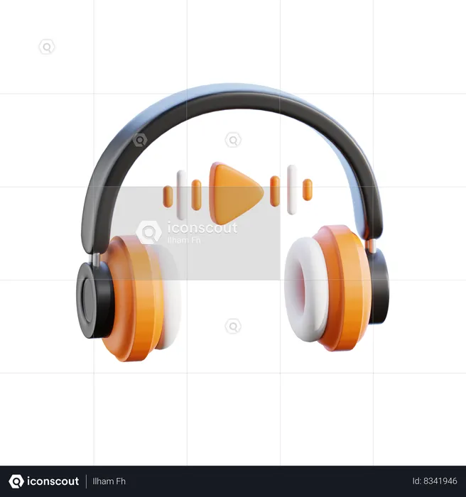 Casque de musique  3D Icon