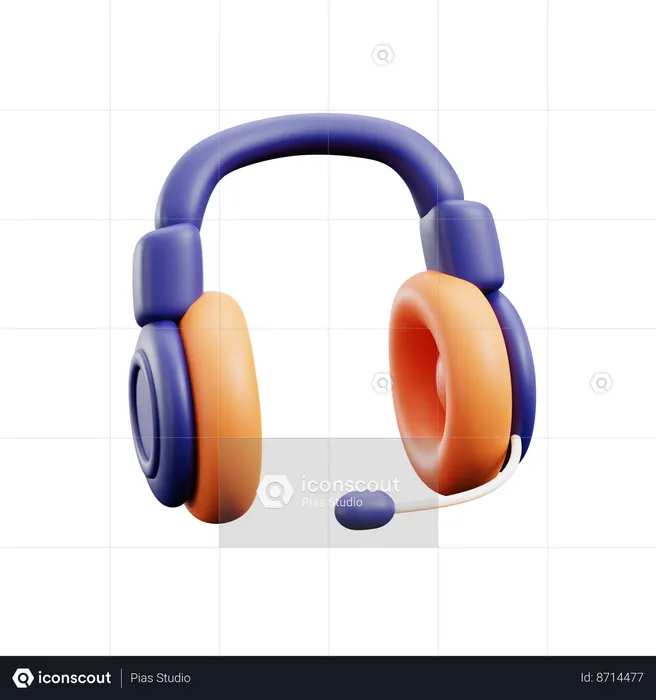 Casque  3D Icon