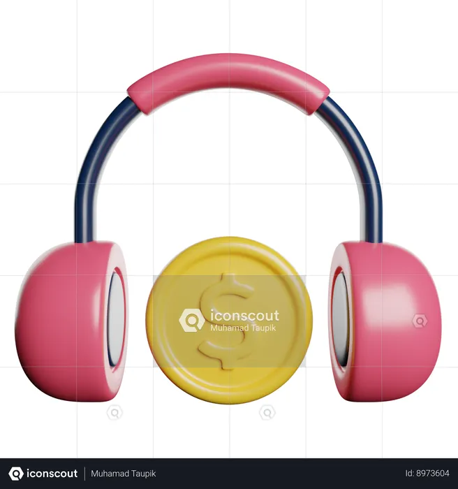 Casque de musique  3D Icon