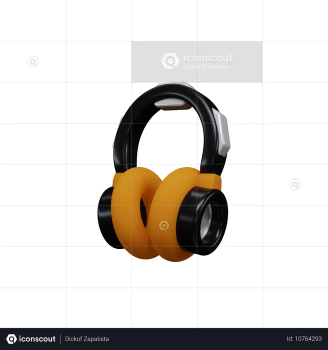 Casque de musique  3D Icon