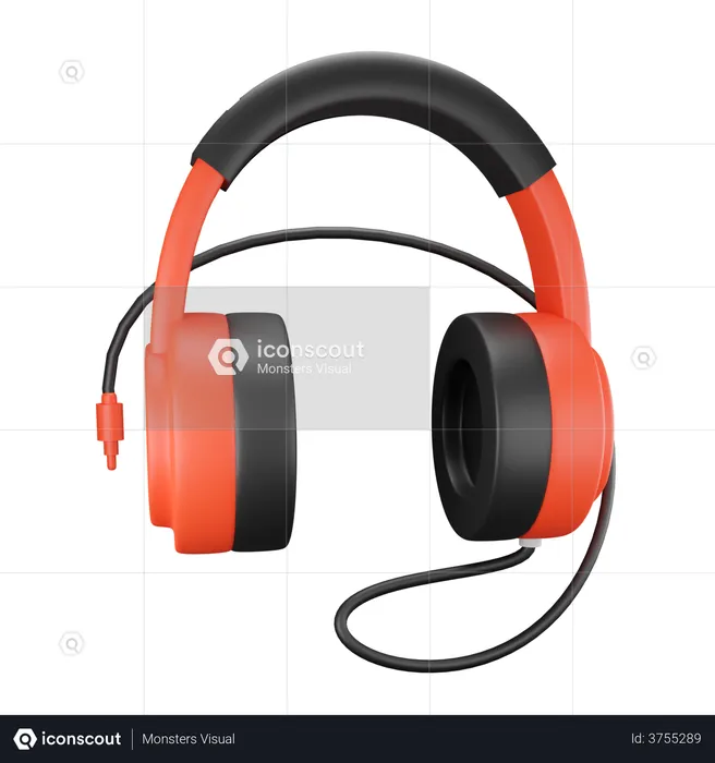 Casque de musique  3D Illustration