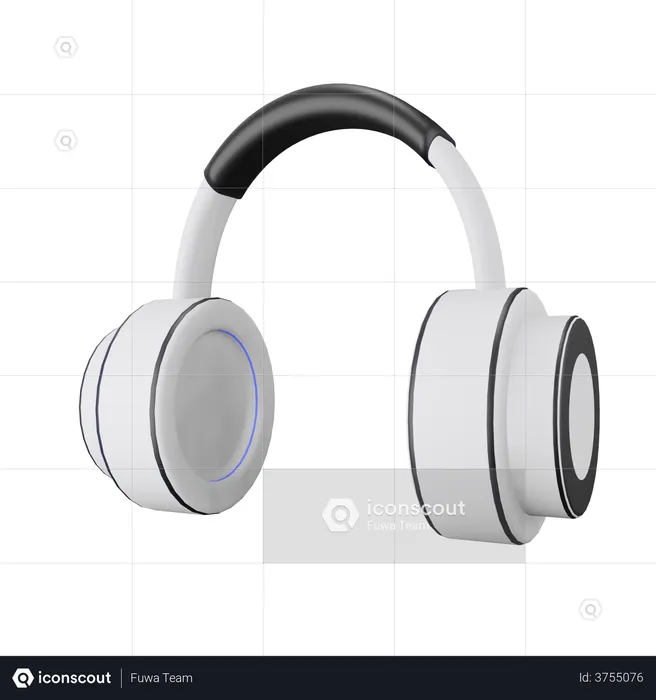 Casque de musique  3D Illustration