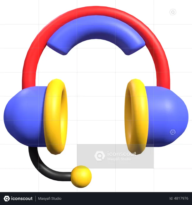 Casque de musique  3D Icon