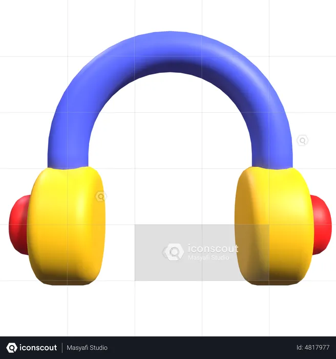 Casque de musique  3D Icon