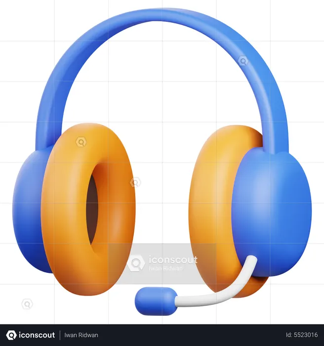 Casque  3D Icon