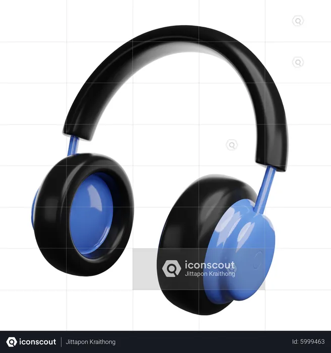 Casque de musique  3D Icon