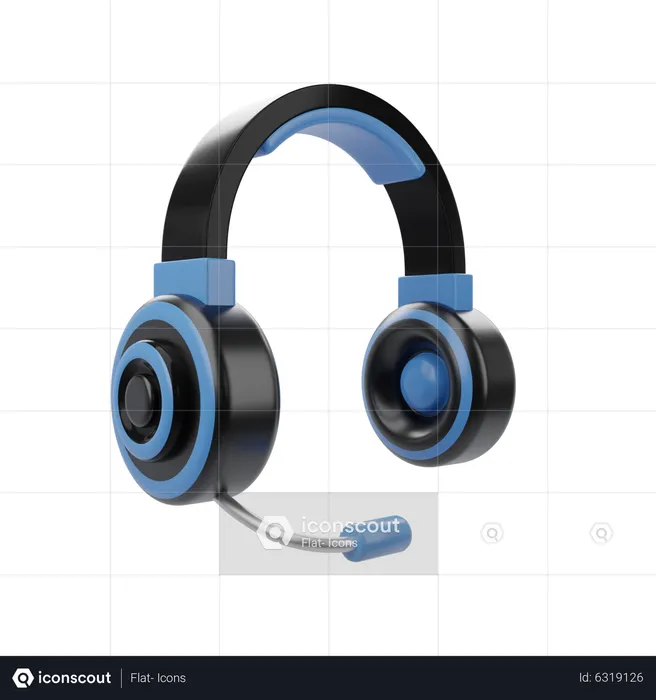 Casque de musique  3D Icon