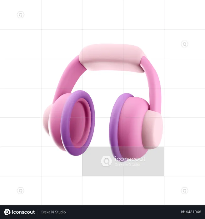 Casque de musique  3D Icon