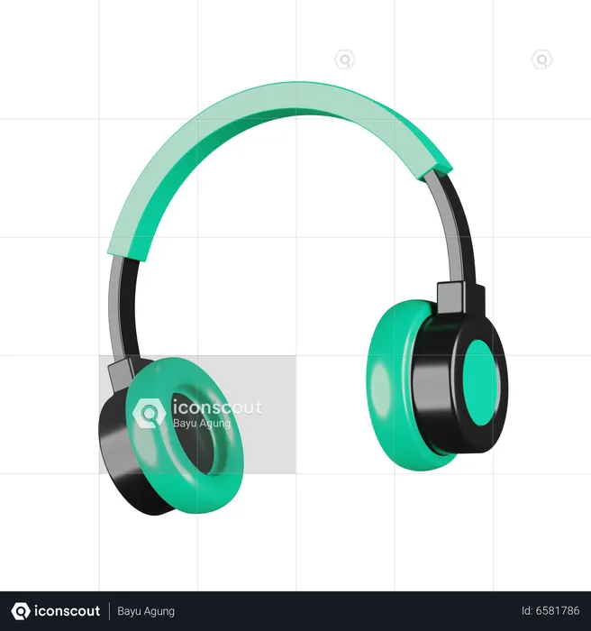 Casque de musique  3D Icon