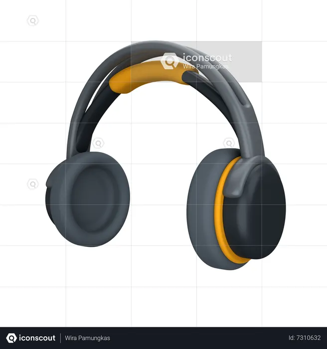 Casque  3D Icon