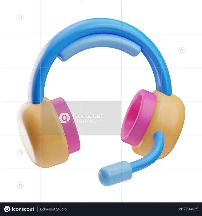 Casque de musique  3D Icon