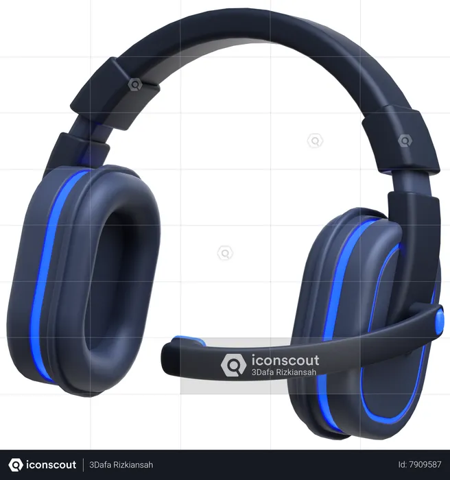 Casque  3D Icon