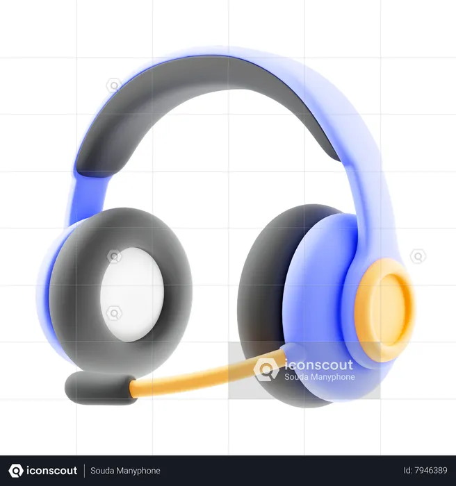 Casque de musique  3D Icon