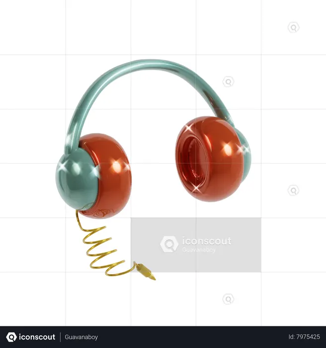 Casque de musique  3D Icon