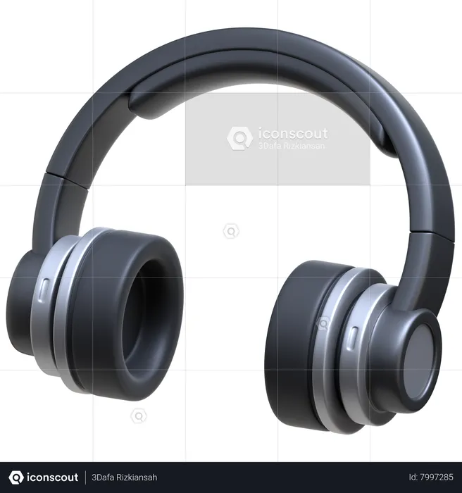 Casque de musique  3D Icon