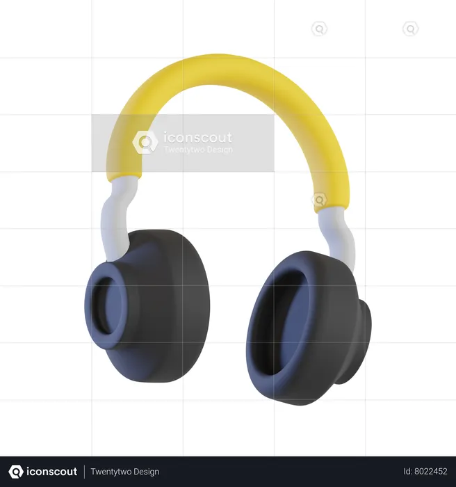 Casque de musique  3D Icon