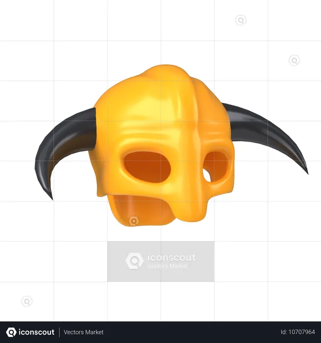 Casque à cornes  3D Icon