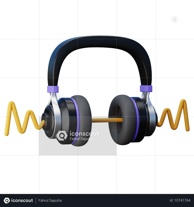 Casque antibruit  3D Icon
