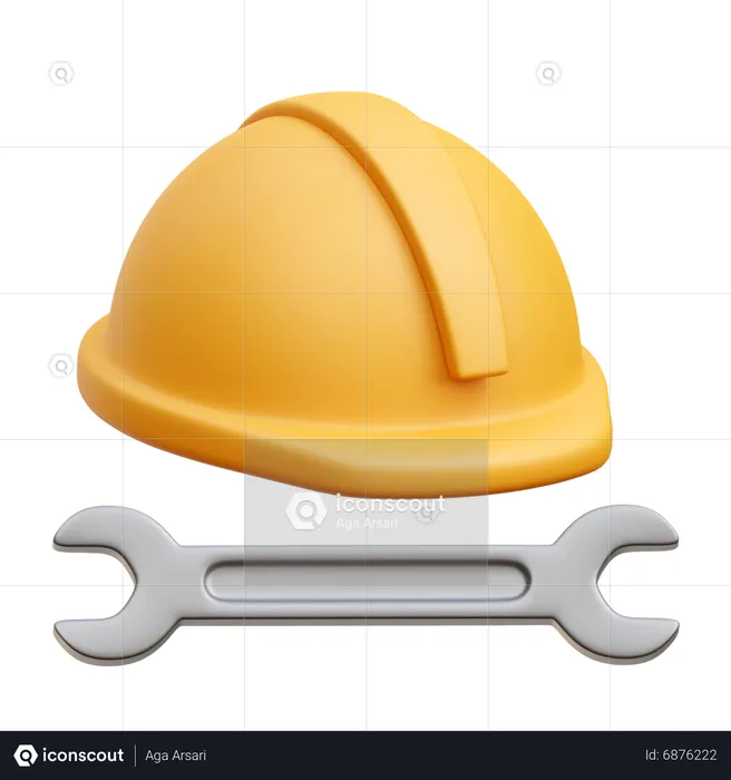 Casque de chantier  3D Icon