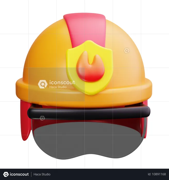 Casque de pompier  3D Icon