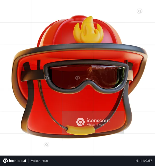 Casque de pompier  3D Icon